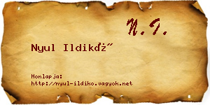 Nyul Ildikó névjegykártya